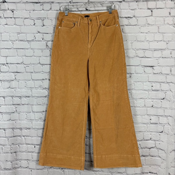 J Crew Wide Leg Corduroy Trouser Pants in Sand Castle Women 29 - Picture 3 of 14
